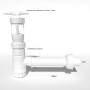 Aquintos - Siphon Anschluss-Set für Haustechnik-Weichwasseranlagen Kanalwasseranschluss