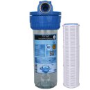 Wasserfiltergehäuse 10 Zoll - 1 Zoll Innengewinde Ohne Zubehör Nylonfilter 50µ