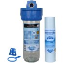 Wasserfiltergehäuse 10 Zoll - 1/2 Zoll Innengewinde Wandhalter & Filterschlüssel Inkl. 5µ Filterkerze