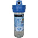 Wasserfiltergehäuse 10 Zoll - 1/2 Zoll Innengewinde Wandhalter & Filterschlüssel Inkl. 5µ Filterkerze