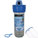 Wasserfiltergehäuse 10 Zoll - 3/4 Zoll Innengewinde Filterschlüssel Lamellenfitler 50µ