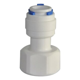 Aquintos Easy & Quick Übergangsverbinder 3/8" IG x 1/4" Schlauch für Osmoseanlage / Kühlschrank / Wasserspender