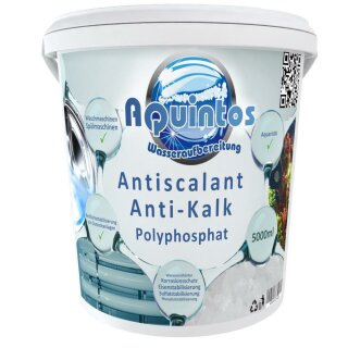 Aquintos Siliphos Polyphosphat antiscalant AS5000 zur Bindung von Carbonaten Silikate Sulfate Phosphat und der Kieselsäure