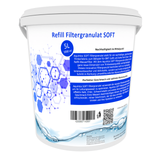 Refill Filtergranulat ‧ Ersatz für BWT soft und Aarke Pure Clean + Taste  5 L SOFT Filtergranulat von Aquintos