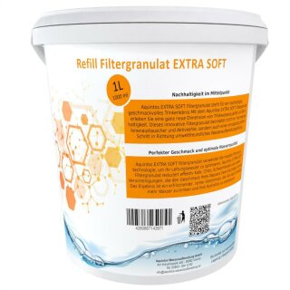 Refill Filtergranulat ‧ Ersatz für BWT soft und Aarke Pure Clean + Taste EXTRA SOFT Filtergranulat von Aquintos