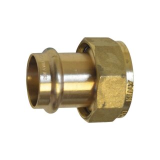 Übergangsstück SANPRESS 28 mm Rohr x 1 1/4" AG aus Rotguss Silizumbronze